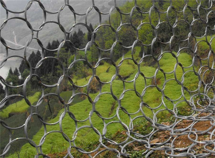 Steel Wire Ring Net - Chain Link or Hexagonal Wire Mesh Combination of slope protection