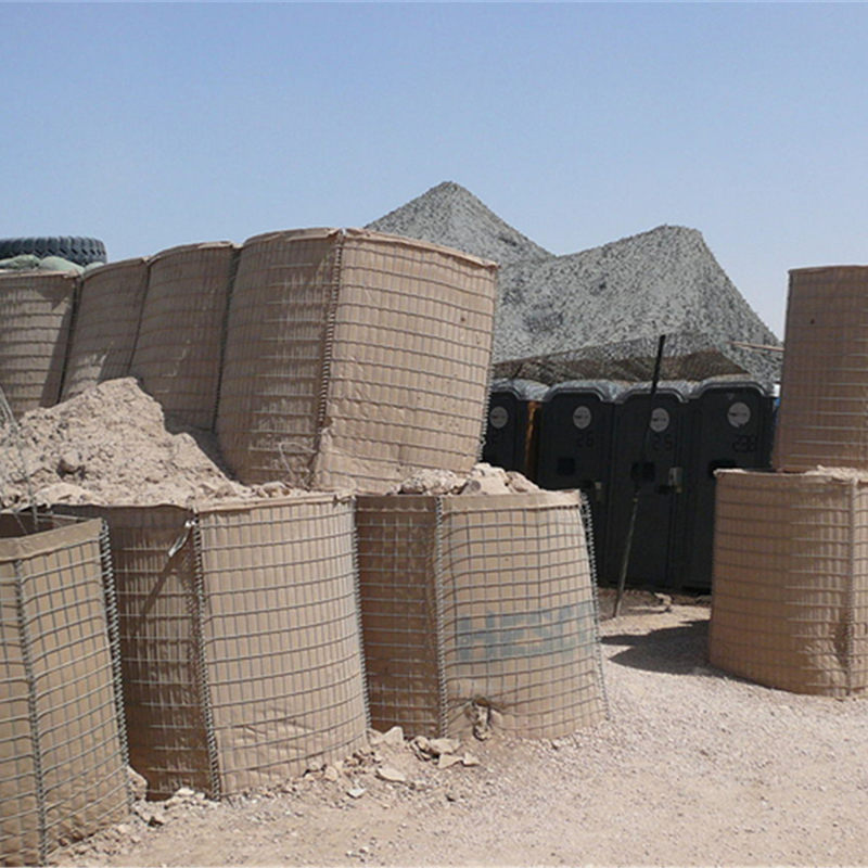 Brown Color Hesco Bastion Or Army Defensive Hesco Wall With Galfan Wire