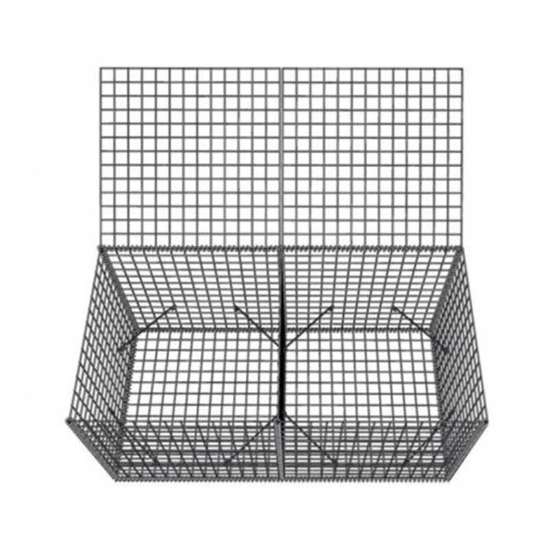 Welded mesh gabion box for retaining wall