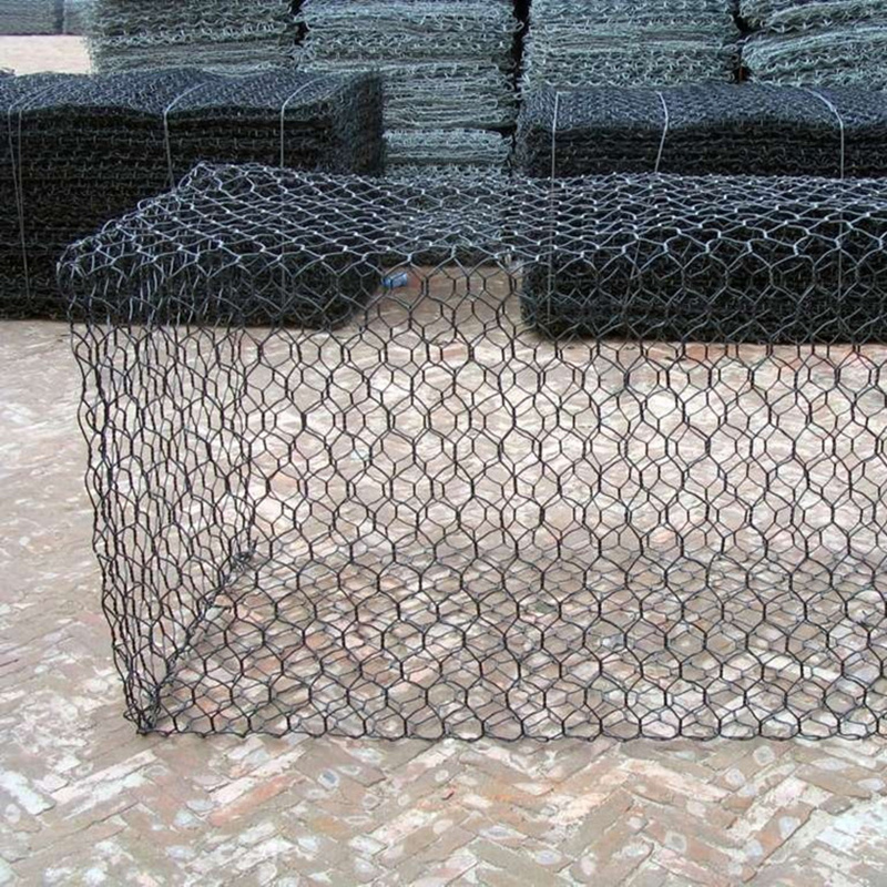 PVC coated hexagonal woven gabion stone cage gabion basket